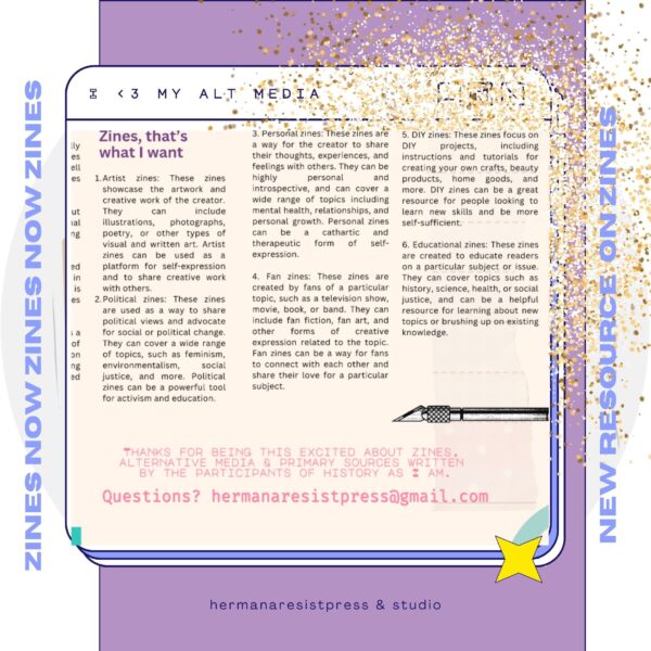 pocket guide-Revolutionary Teaching: Guidebook to Zines in the Classroom & Community digital download and printable file for using zine