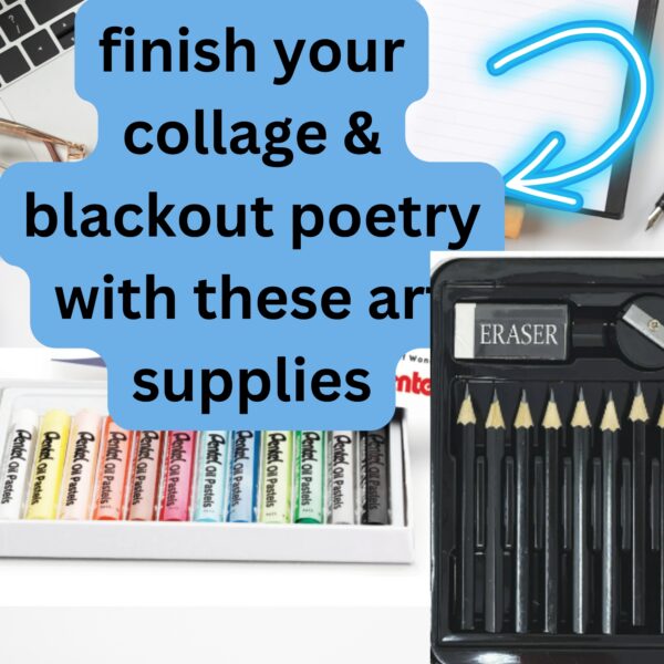 blackout poetry all in one box: Collage Edition | Handmade Supplies & Tools | Gifts for Poetry and Art Lovers | Step-by-Step Guide - Image 10